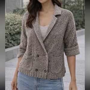 Vintage Double Breasted Mango Sweater